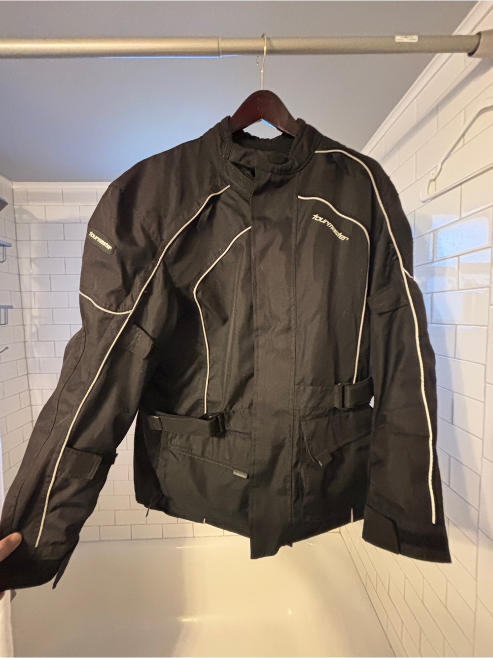 Black Road Touring Performance Jacket with Reflective Piping
